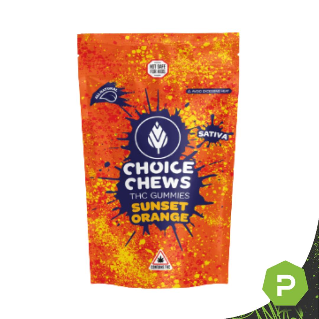 Choice Chews Choice Chews | 200mg Gummies | Sunset Orange - Puff