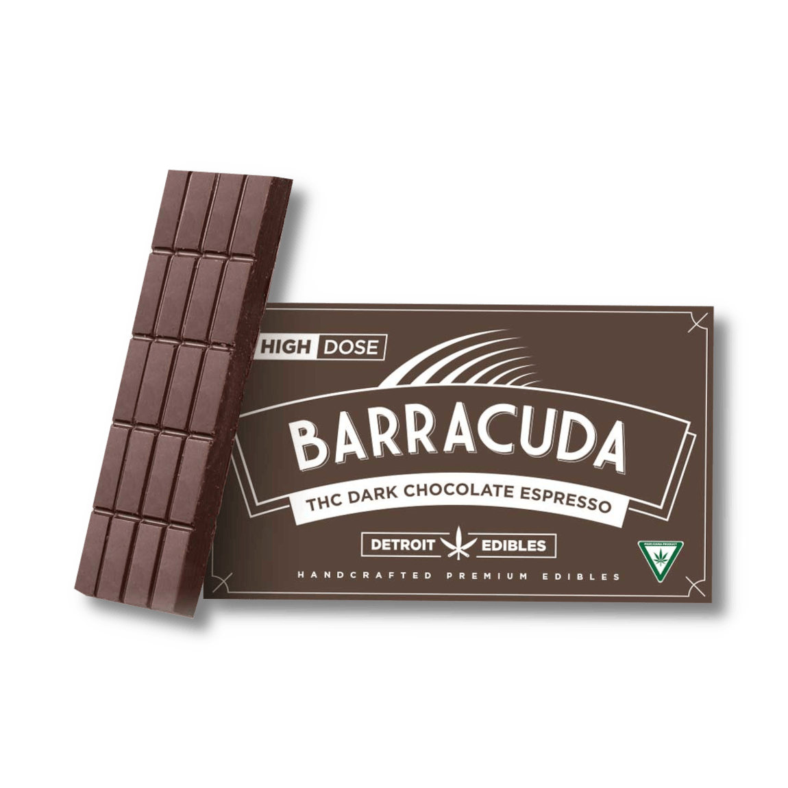 Detroit Edibles | Barracuda Bar - 200mg - Dark Chocolate Espresso