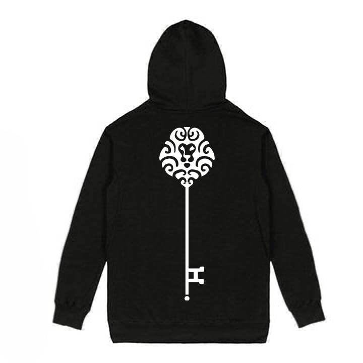 Photo of Super Heavyweight Pullover Hooded Sweatshirt (Big Key) – Black – M – The Heritage Club