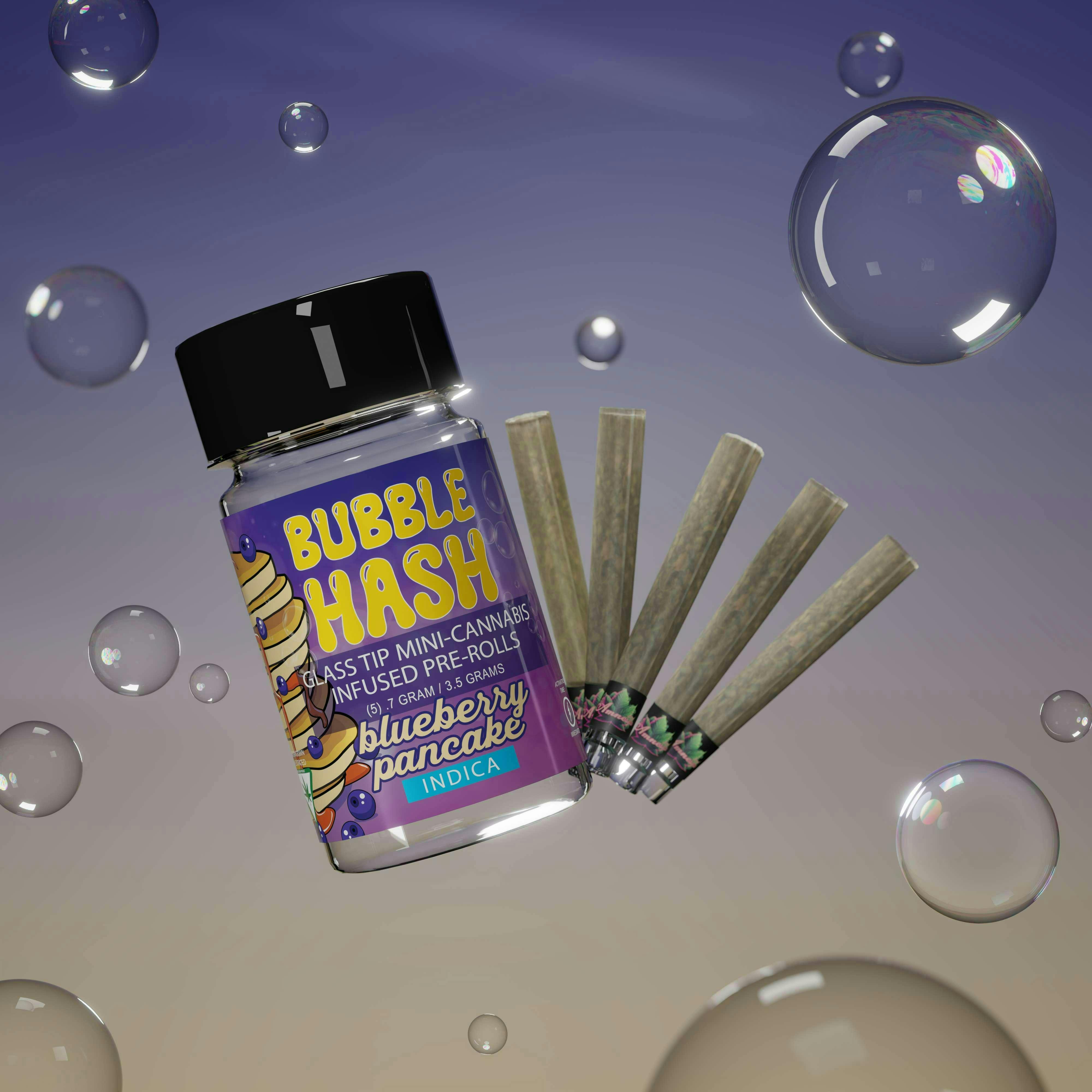 AMNESIA | BLUEBERRY PANCAKE | INFUSED PRE-ROLLS (GLASS TIPS) | 5 x 0.7G INDICA