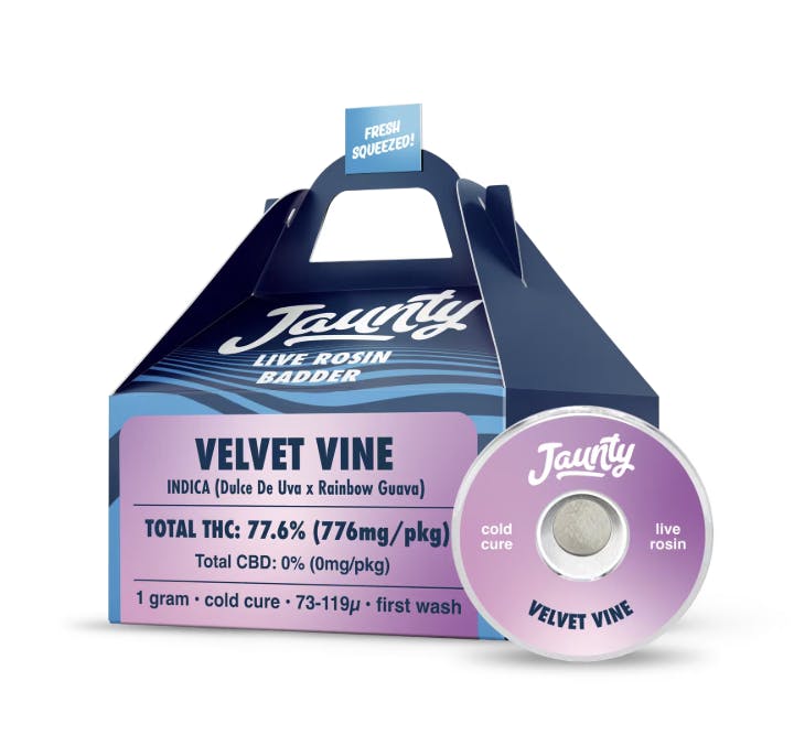 Jaunty Velvet Vine Live Rosin Badder