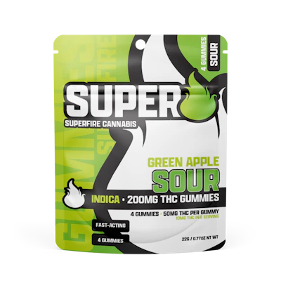 Superfire - 200mg Gummies - Sour Green Apple