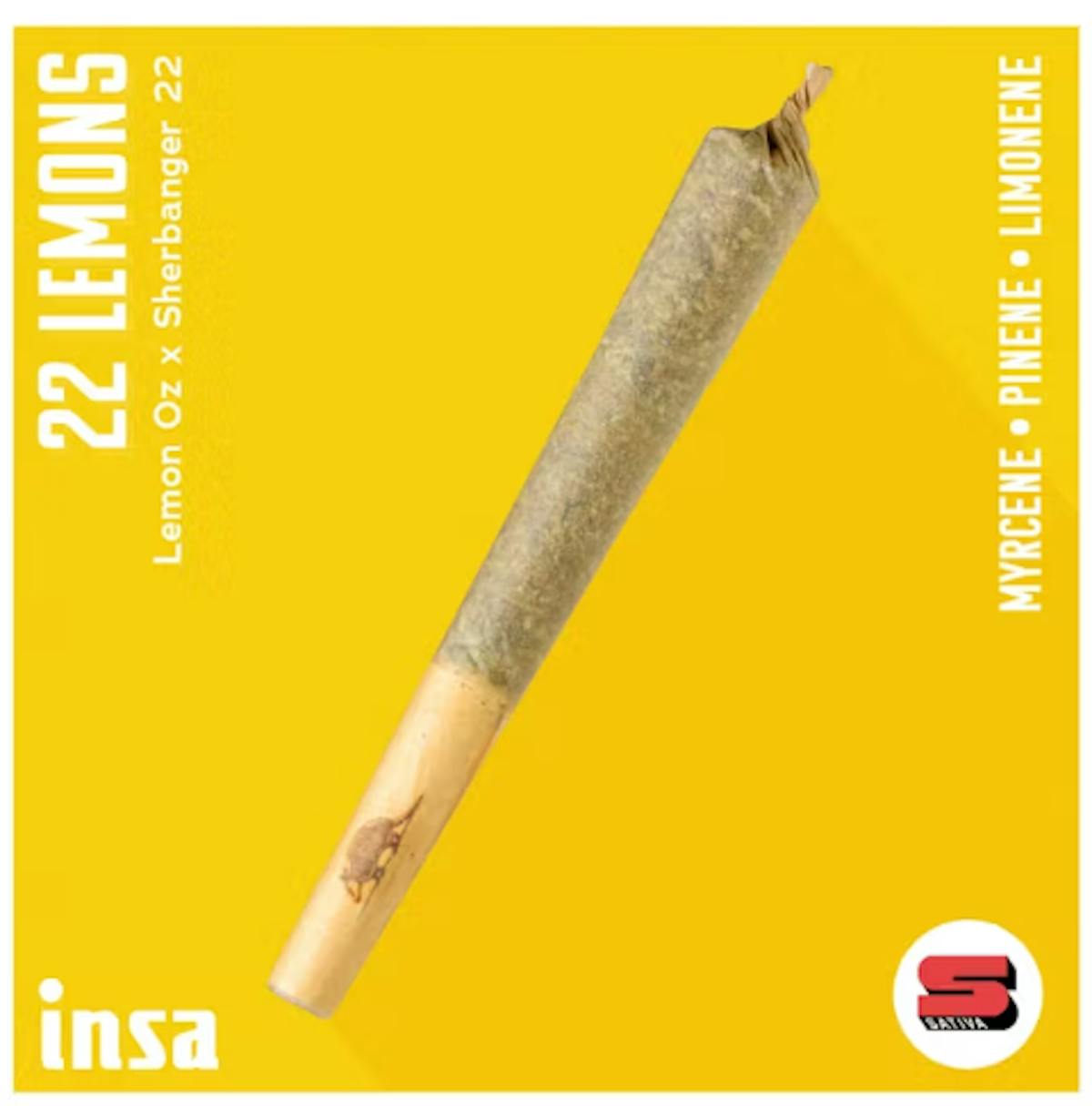 Image of 22 Lemons – 1g Pre-Roll – INSA