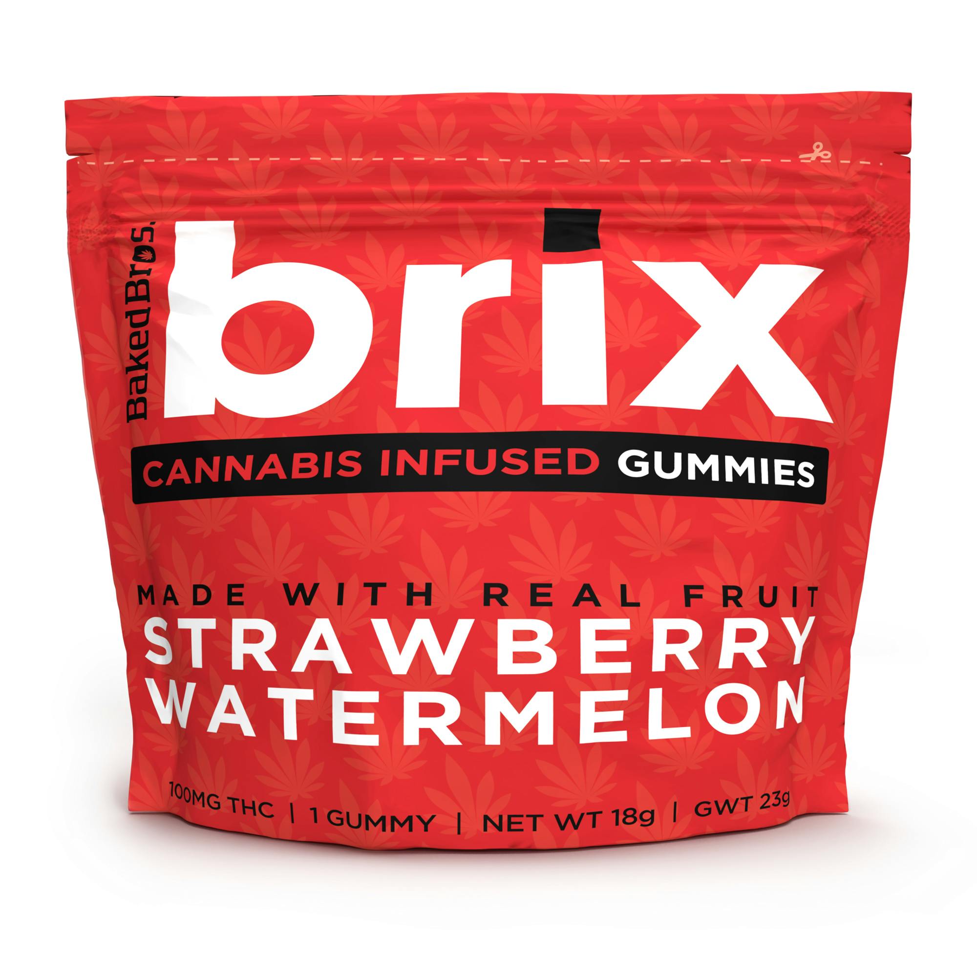 Baked Bros - Brix Gummies - Strawberry Watermelon (H) (100mg)