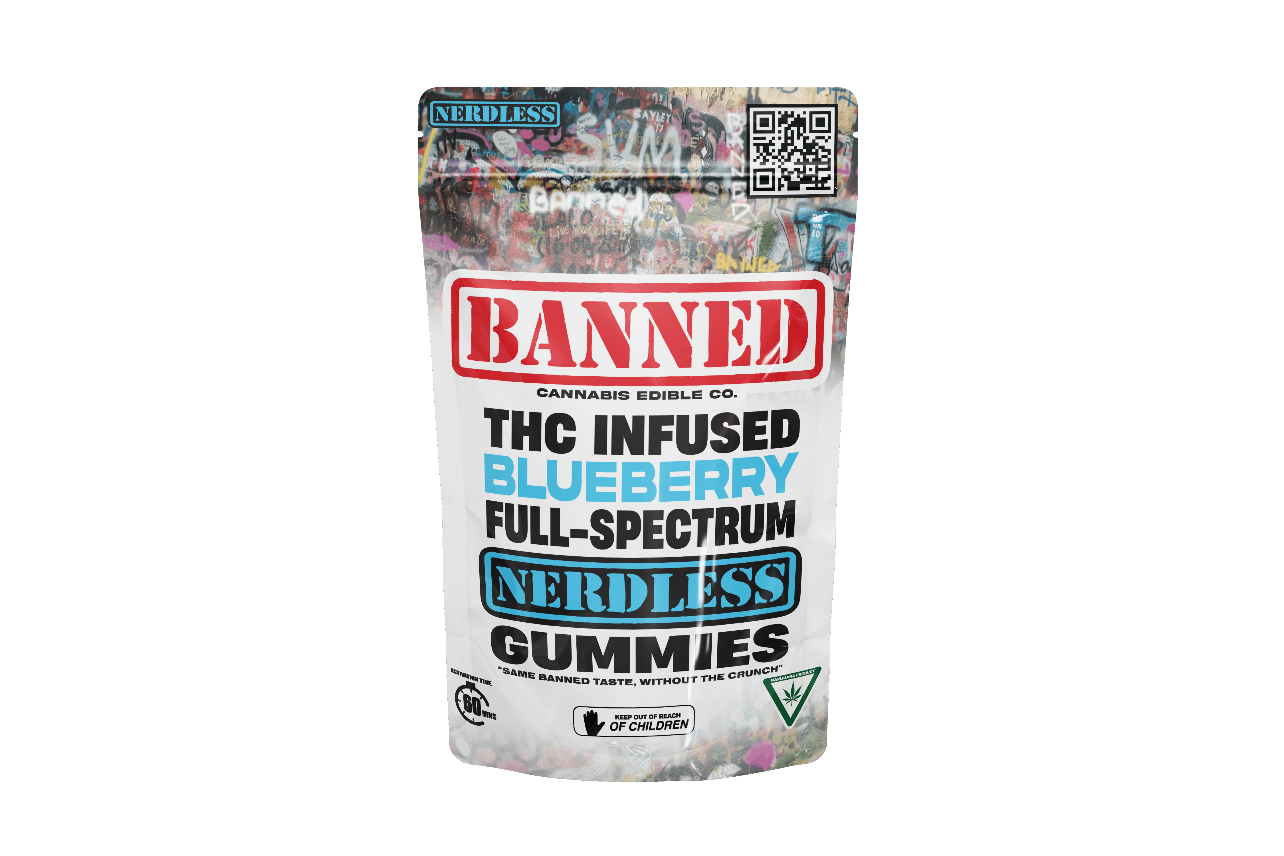 Banned - 200mg Nerdless Gummies - Blueberry