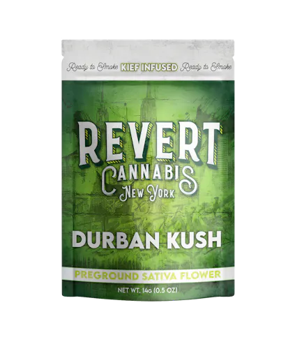 Durban Kush | Kief Infused Ground Flower | 14g-active