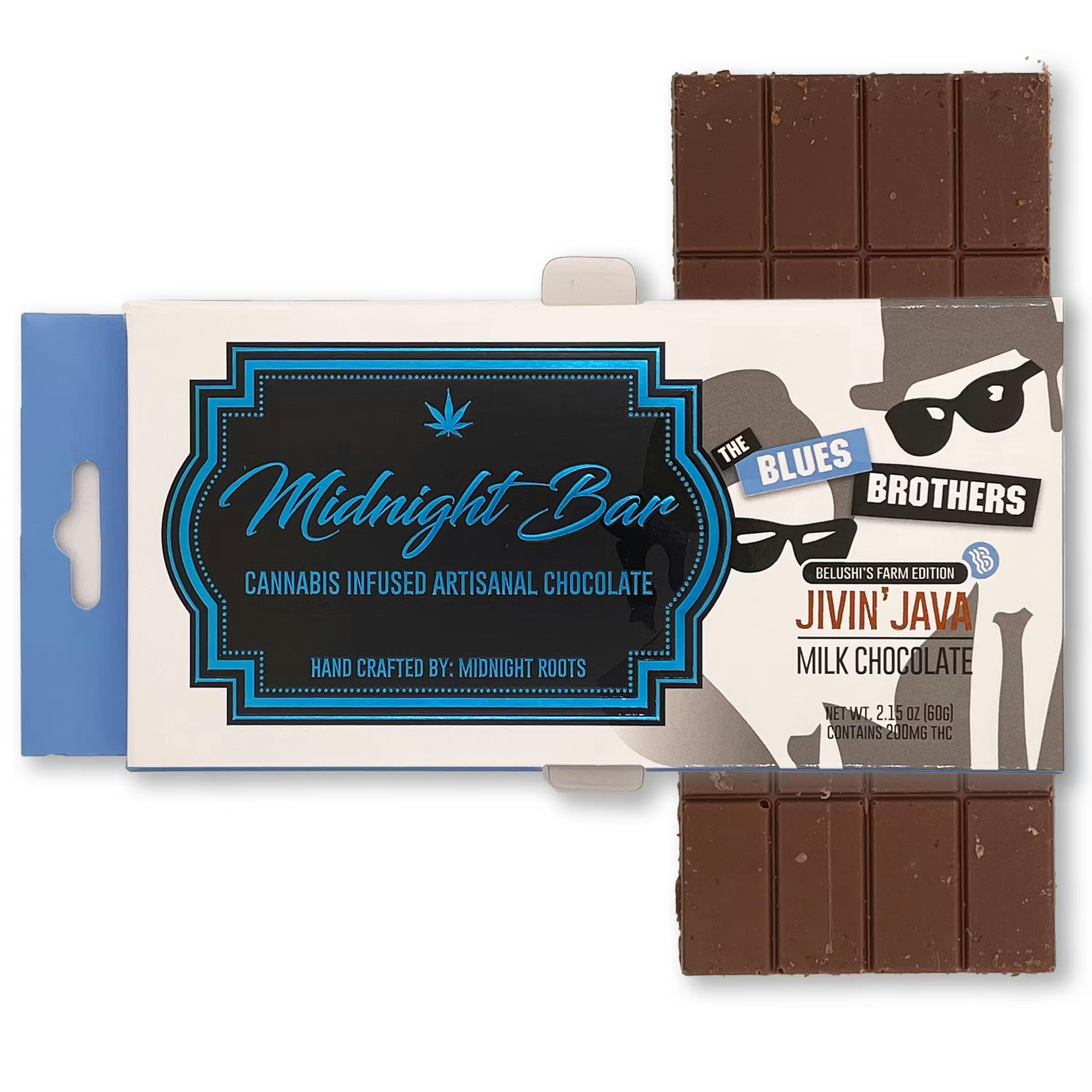 Product: Midnight Roots | Jivin' Java 200mg Chocolate Bar (Belushi Edition)