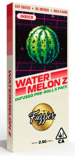 Fuzzies Originals Watermelon Z 2.5g Infused Preroll Packs - Indica