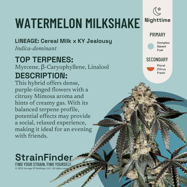 Watermelon Milkshake (IH) | 3.5g | Flower | 30.64% | Trp: 4.18%