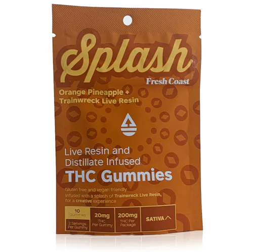 Orange Pineapple/Trainwreck | Splash THC Gummies 200mg | Sativa-1