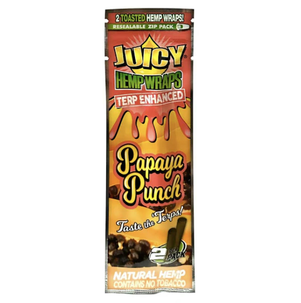 Photo of Juicy Jay’s Papaya Punch Terpene Enhanced Natural Hemp Wraps