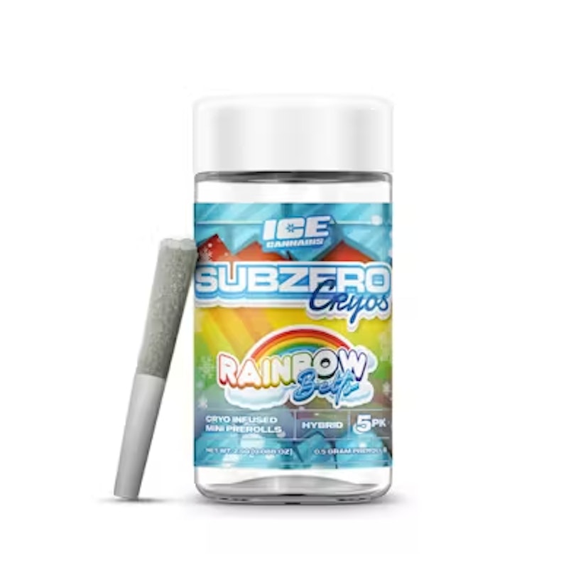 Sub Zero x 5 Cryo Infused Pre-rolls | Rainbow Beltz
