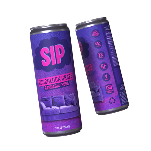 Couchlock Grape 5:5:1 (THC:CBD:CBN) | Infused Soda | 5mg-1