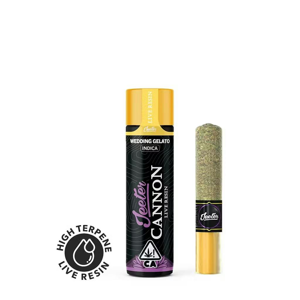 Product: Jeeter | Baby Cannon Infused Pre-Roll - 1.3g - Wedding Gelato