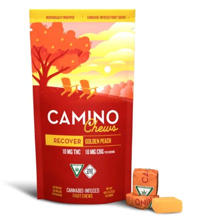 Product: 1:1 | Golden Peach | 10mg THC x 10mg CBG | 20pk | Camino Chews