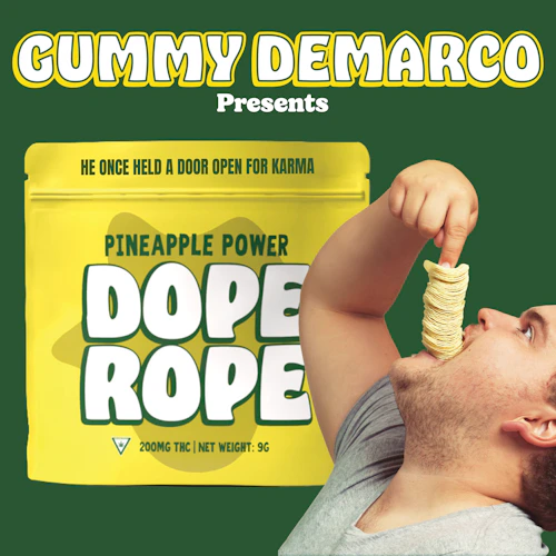 DOPE ROPE | Pineapple Power | 200MG | Premium Gummy Rope