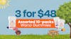 Assorted Wana 3 for $48