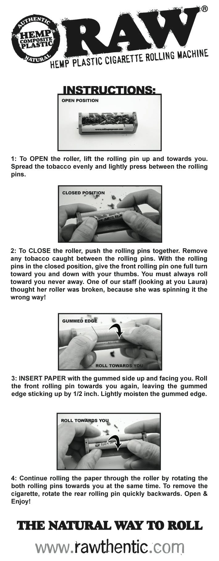 cigarette rolling machine instructions RAW Rolling Machine 1 1/4