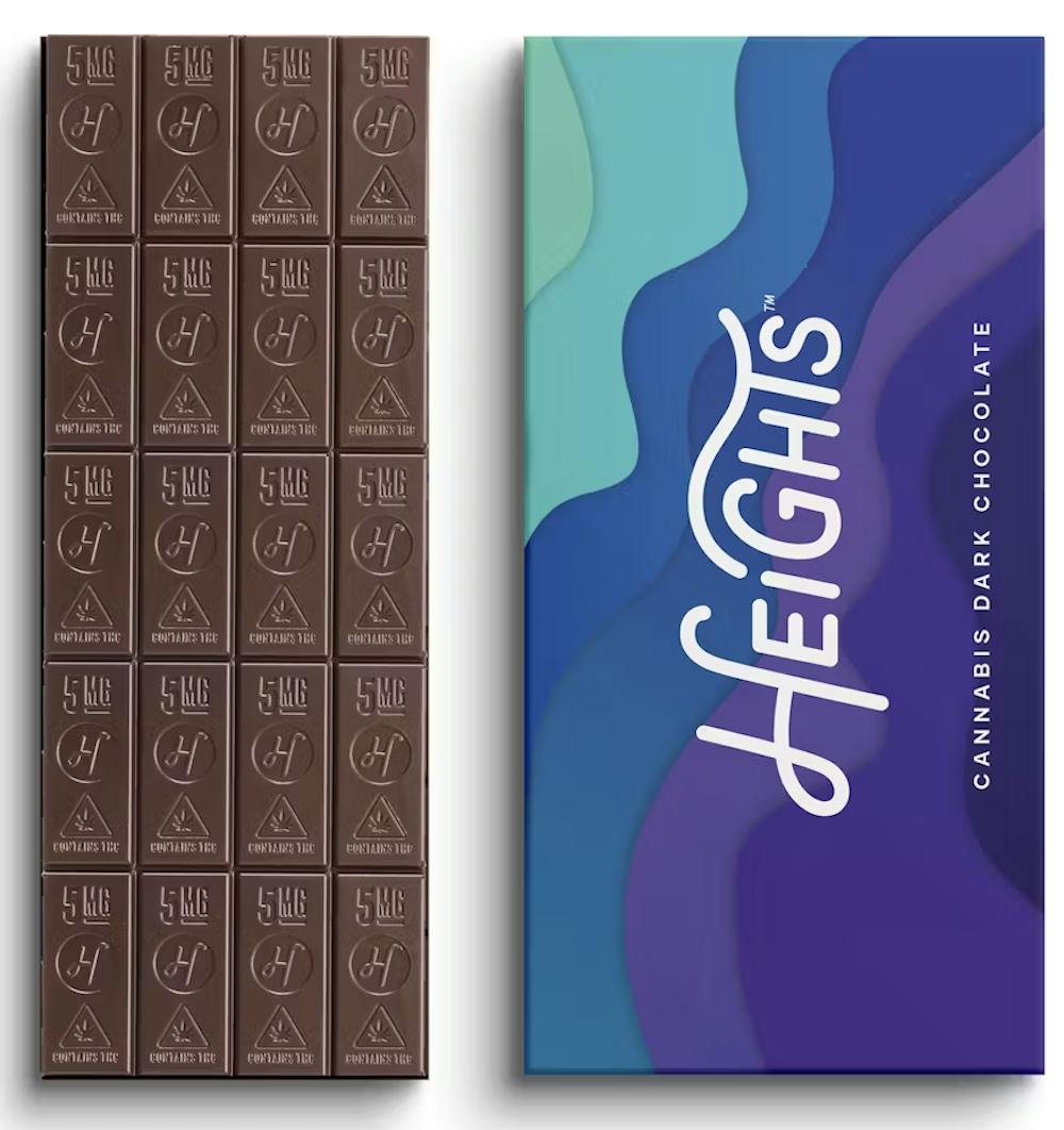 Product Heights - Dark Chocolate Bar (Indica) - 100MG