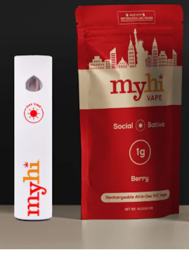 Berry Social Sativa – Waterless Live Rosin AIO Disposable Vape – 1g-3