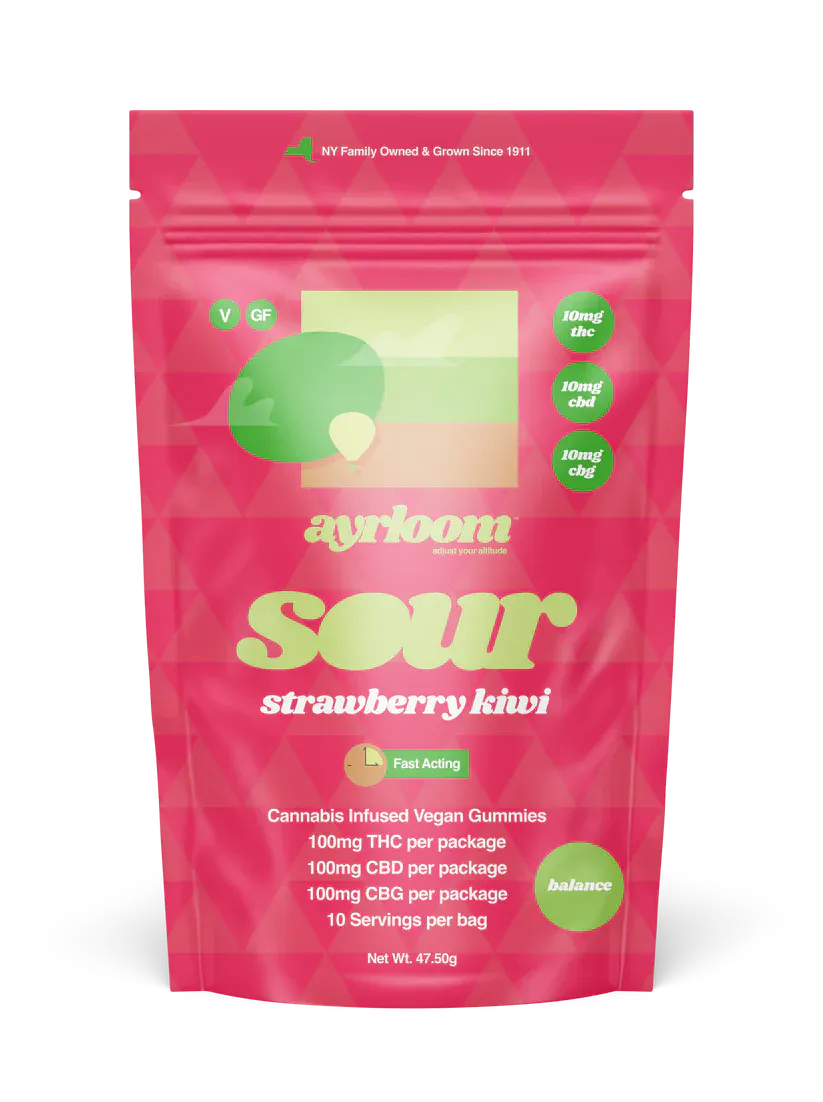 Sour Strawberry Kiwi 1:1:1 THC:CBD:CBG - 10pk | Astoria, NY
