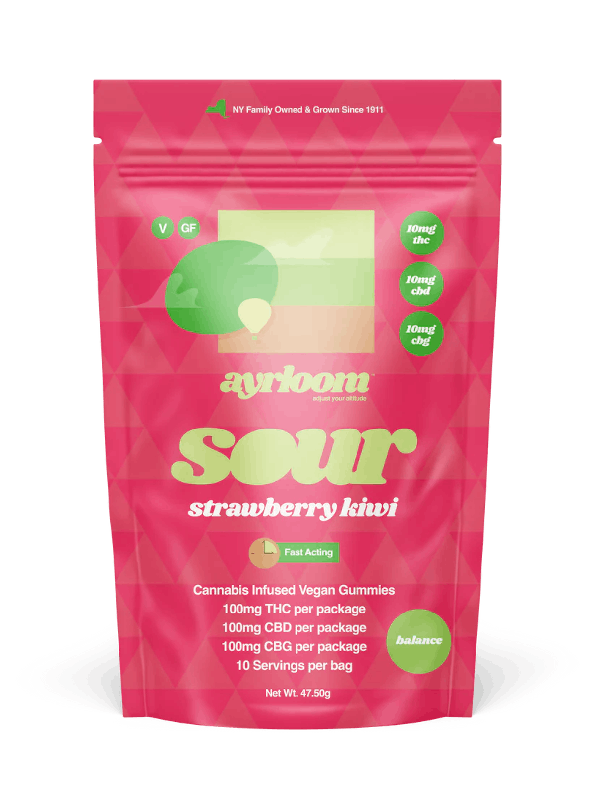 Photo of Sour Strawberry Kiwi | Infused Gummies | 100mg | 10pk