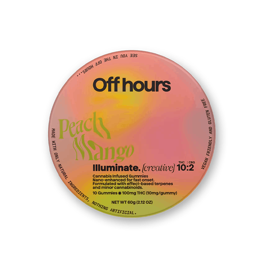 Photo of Off Hours – Peach Mango Illuminate Gummies – 10mg