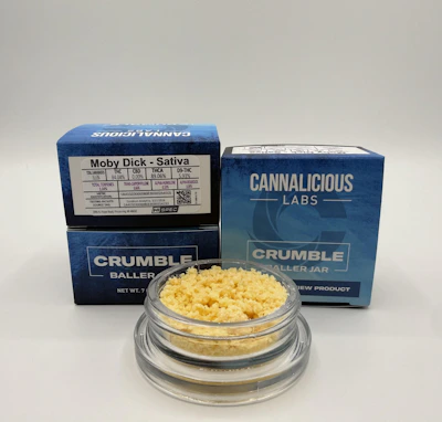 Cannalicious - 7g Crumble Baller Jar - Moby Dick - CONCENTRATES by Cannalicious Labs at King of Budz