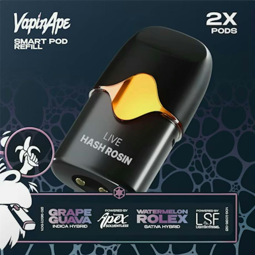 Vapin Ape Rosin Pod 2pk | Grape Guava & Watermelon Rolex