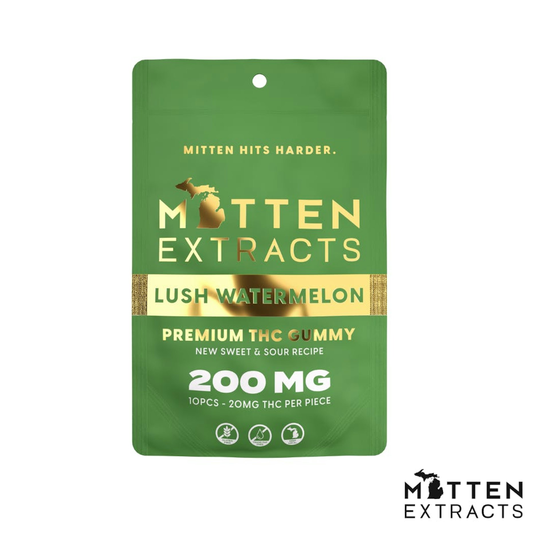 Mitten Extracts - Watermelon 200mg Gummies