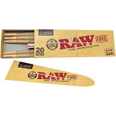 Raw Classic 1-1/4 Cones - 20ct