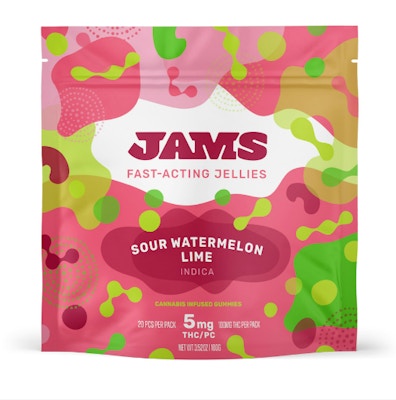 Product GR Jams Fast Acting - Sour Watermelon Lime Jellies 100mg (20pk)
