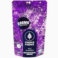 Choice Chews CHOICE CHEWS | GRANDDADDY GRAPE - GUMMIES | 200MG | INDICA — EDIBLES