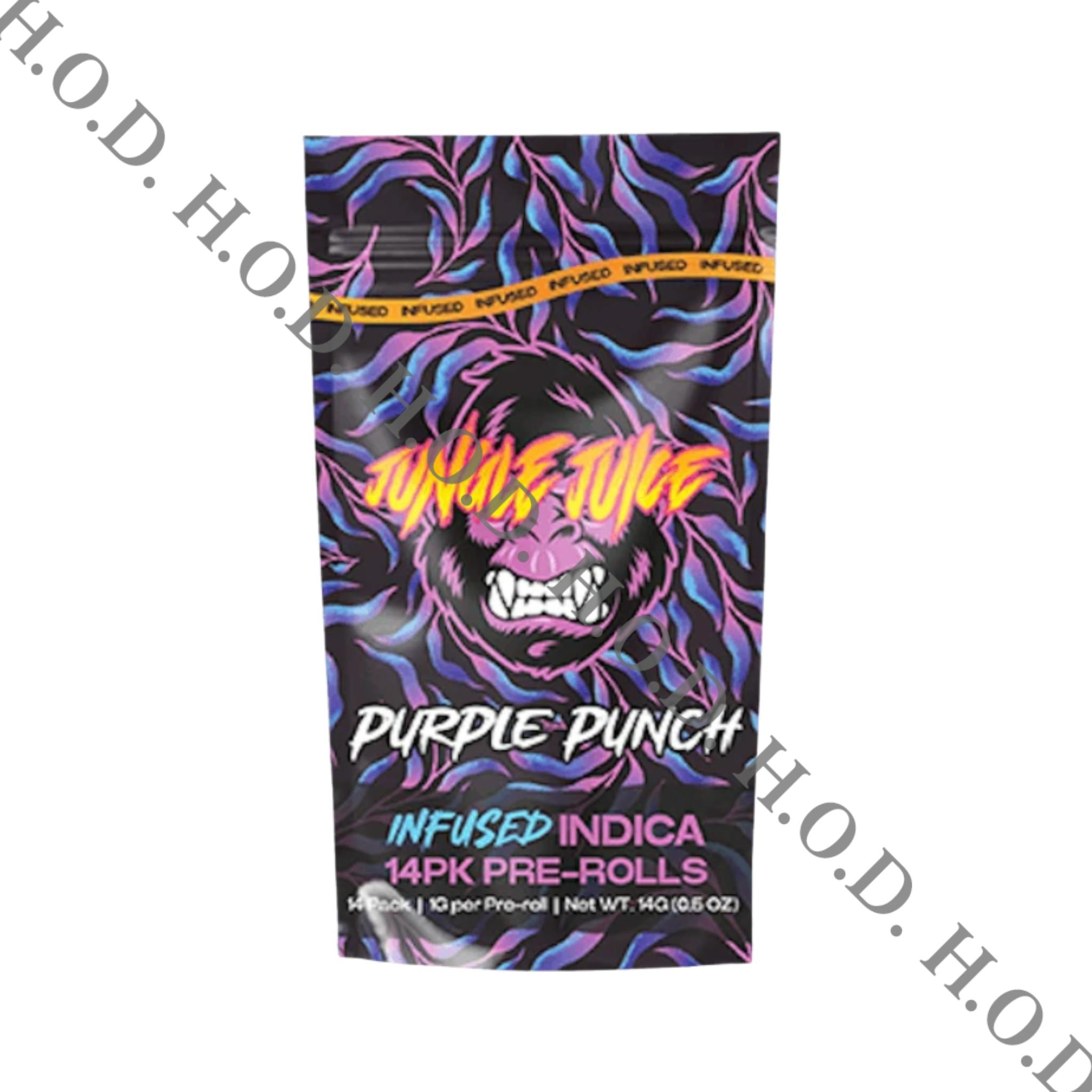Jungle Juice Purple Punch Infused Pre-Roll 1g 14 Pack | House of