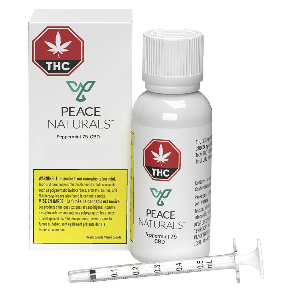 Peace naturals - peppermint 75 cbd oil - 25ml