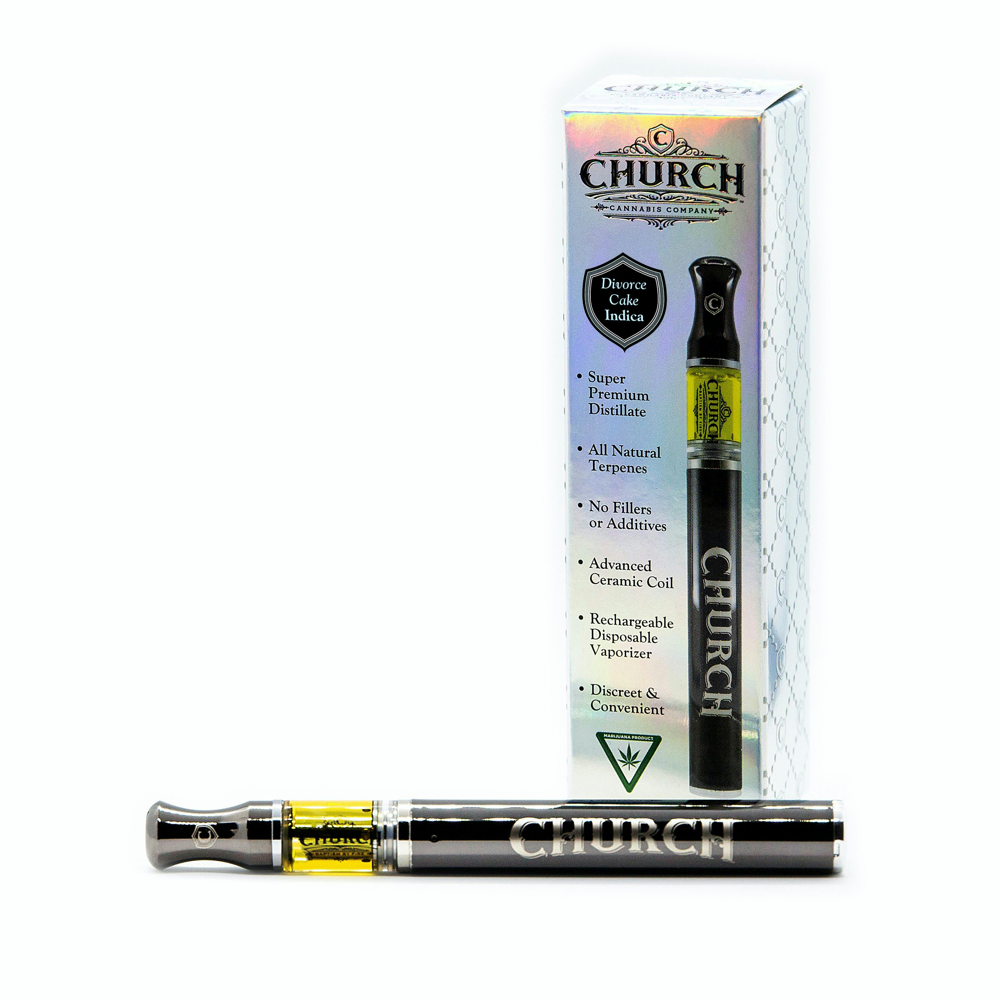 Product: CHURCH | DIVORCE CAKE | DISPOSABLE INDICA/HYBRID