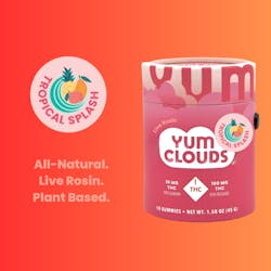 Yum Clouds | Tropical Splash | 10ct Live Rosin Gummies