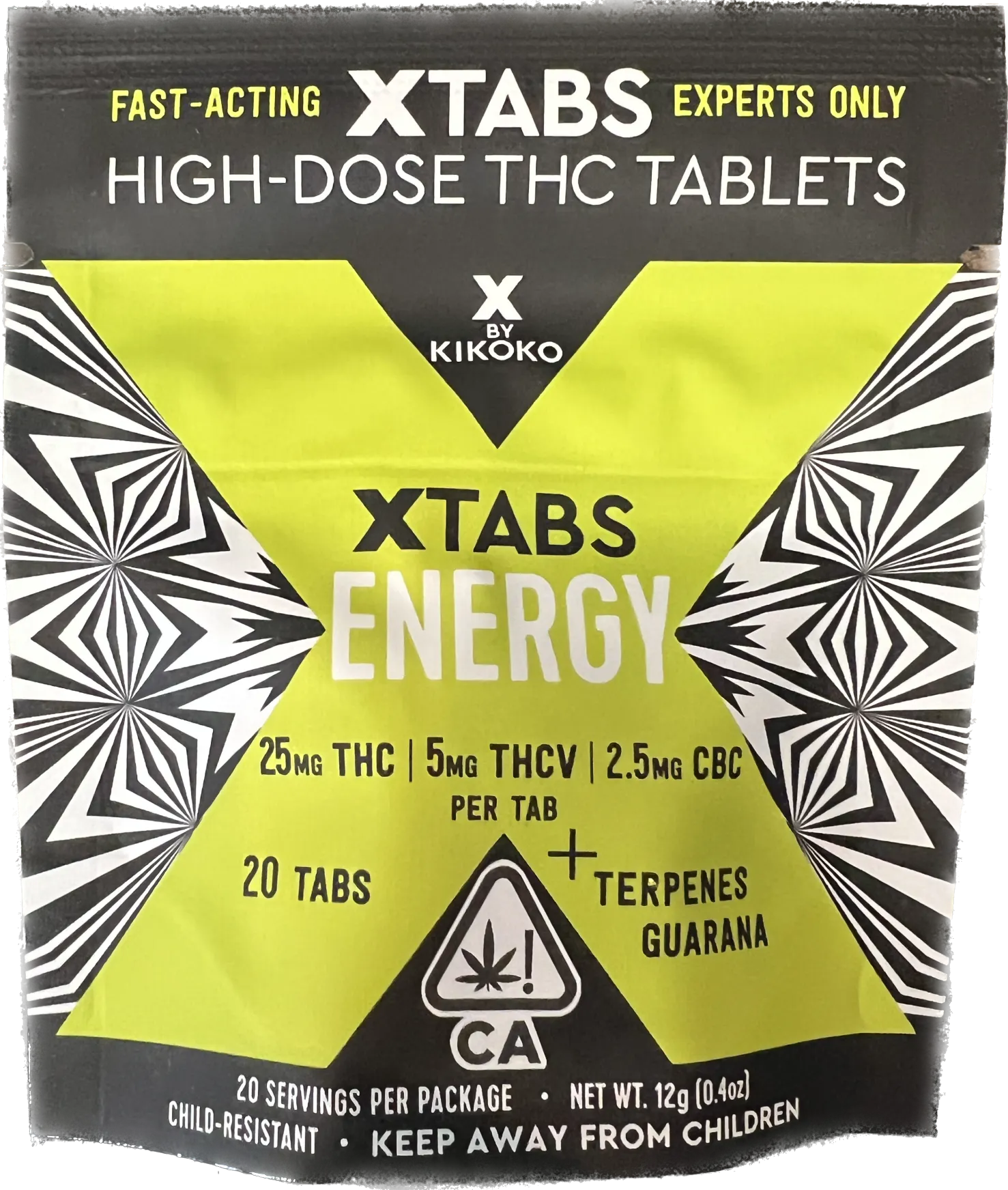 Kikoko X Tabs - Energy 25mg THC 5mg THCV 2.5mg CBC 500mg