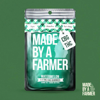 Made By A Farmer - 200mg THC : 200mg CBG Gummies - Watermelon