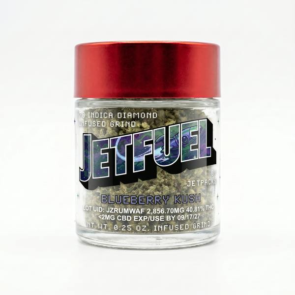 Jetpacks Pre-Ground Infused Flower - Blueberry Kush