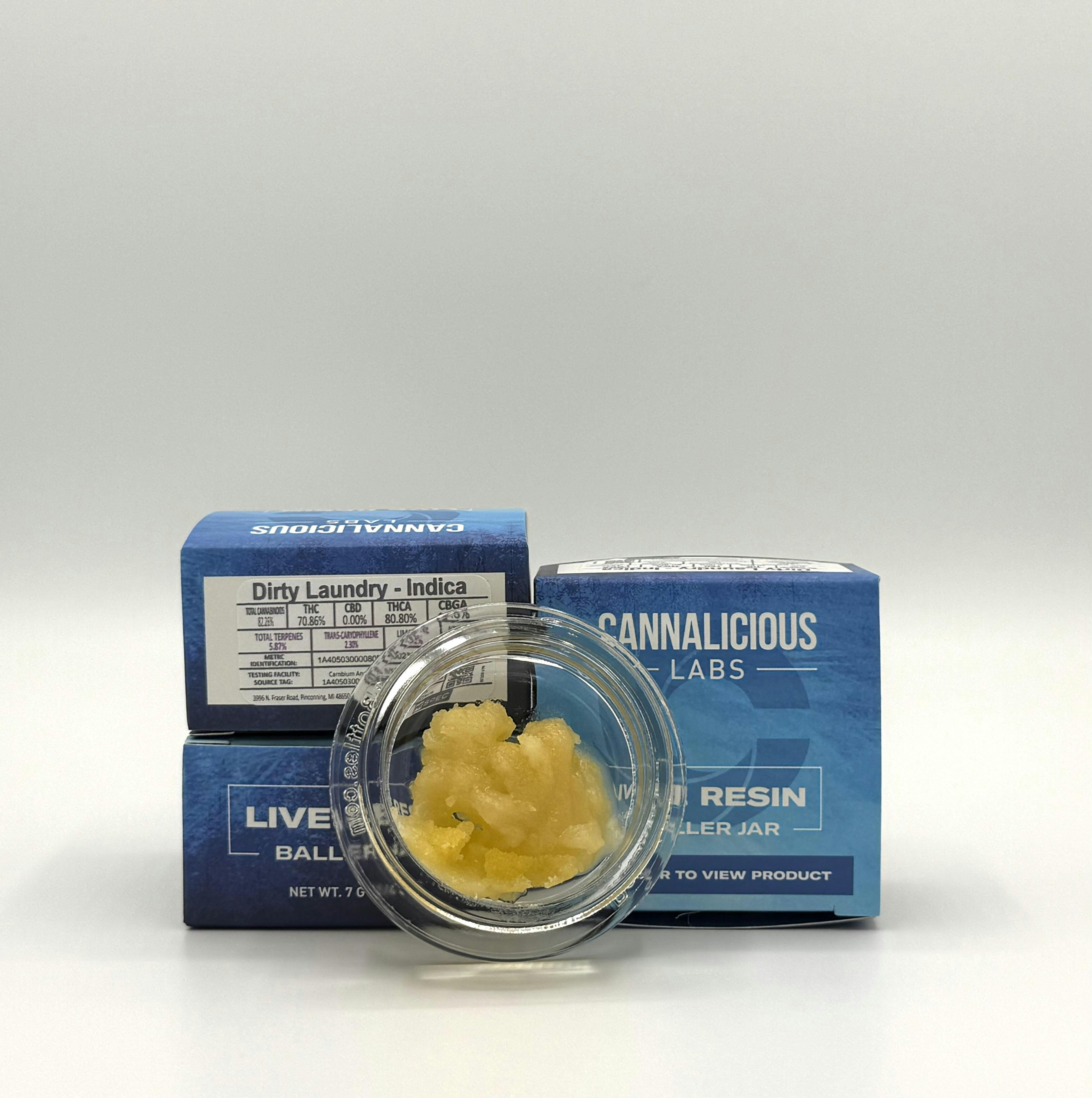 Cannalicious - 7g Live Resin Baller Jar - Dirty Laundry