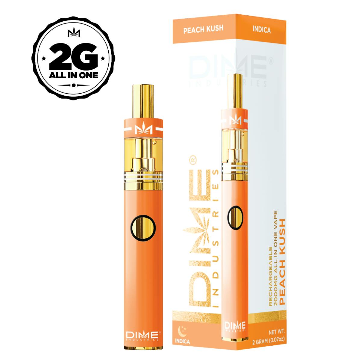 Photo of DIME Signature Line 2g Vape Peach Kush