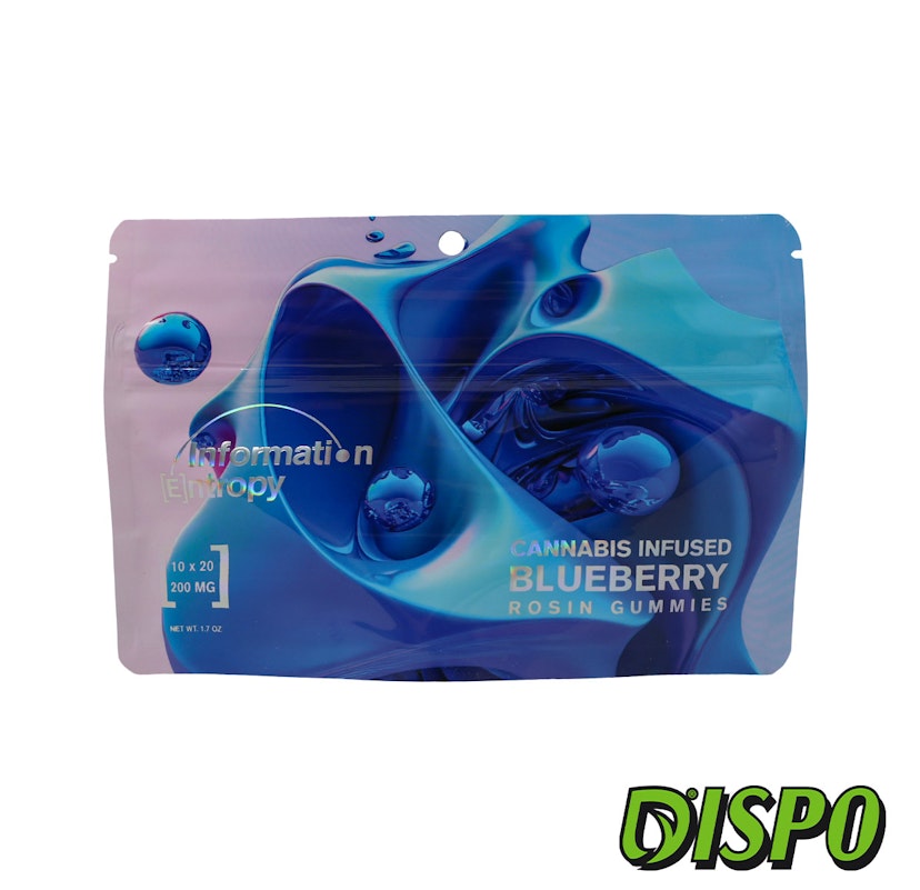 Information Entropy - Blueberry 200mg Hash Rosin Gummies