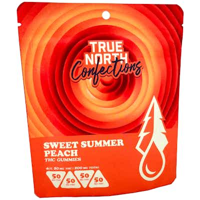 Product: True North Confections | Vegan Sweet Summer Peach 4 Piece Gummies | 200mg*