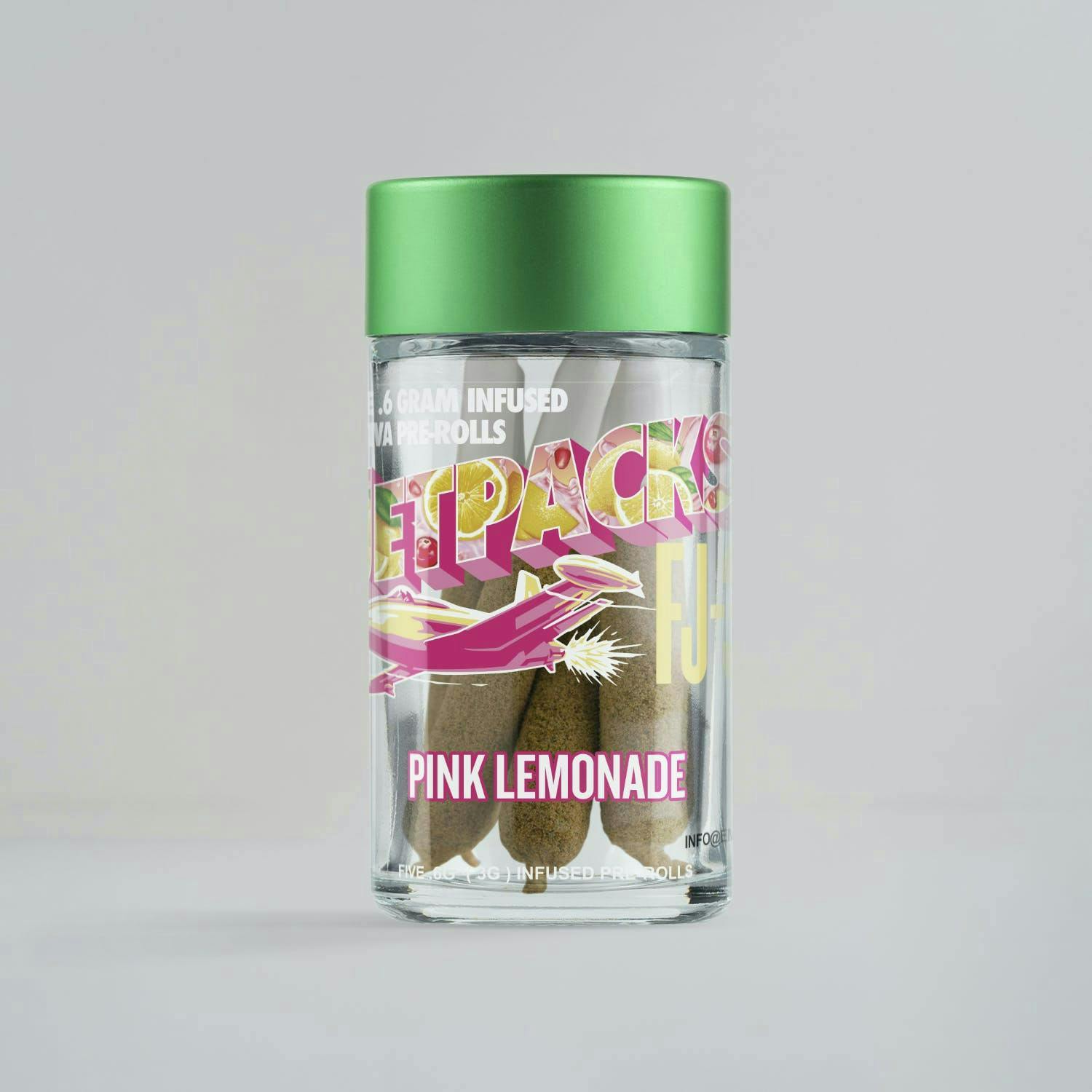 Jetpacks - 5 Pack .6g Infused Prerolls - Pink Lemonade