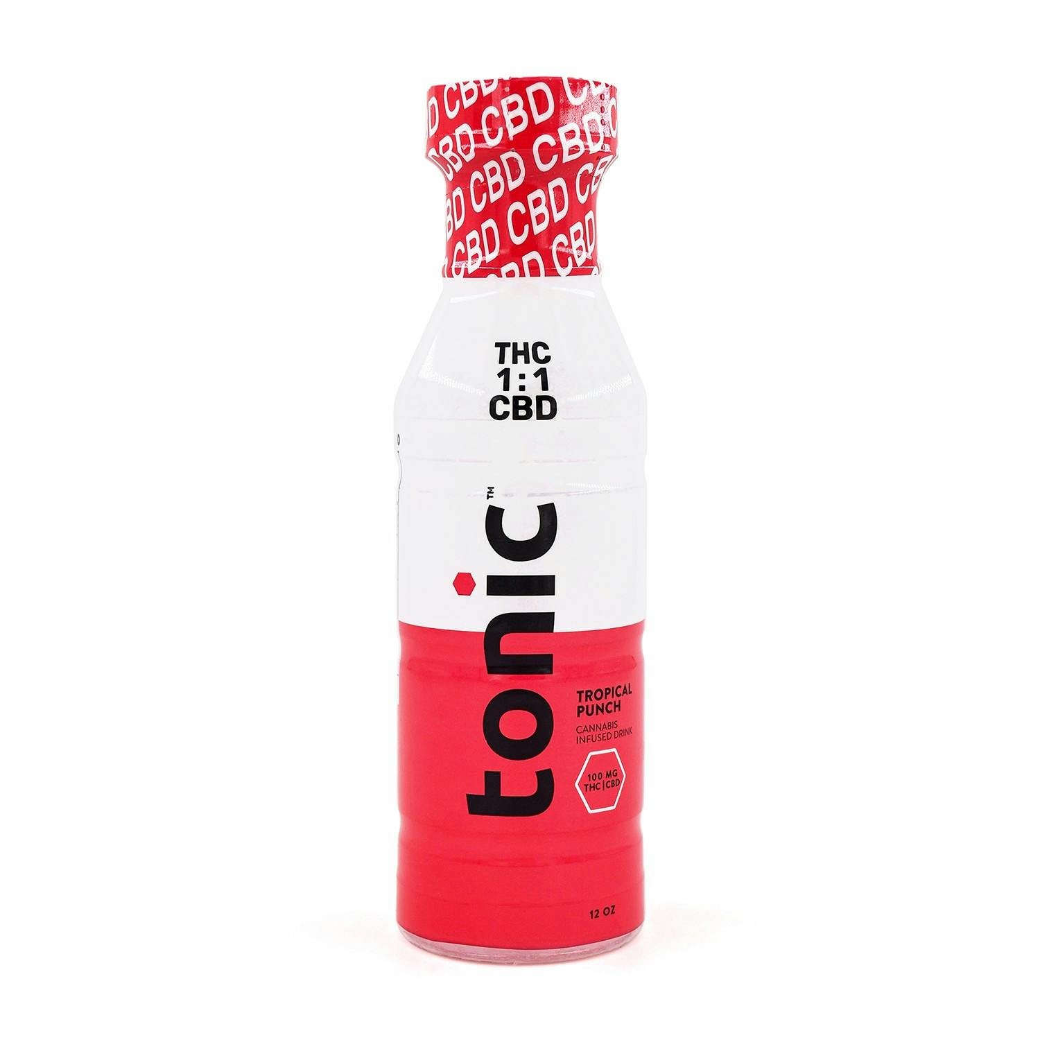 Product: TONIC | TROPICAL PUNCH - 1:1 100MG THC: 100MG CBD | 12 FL OZ