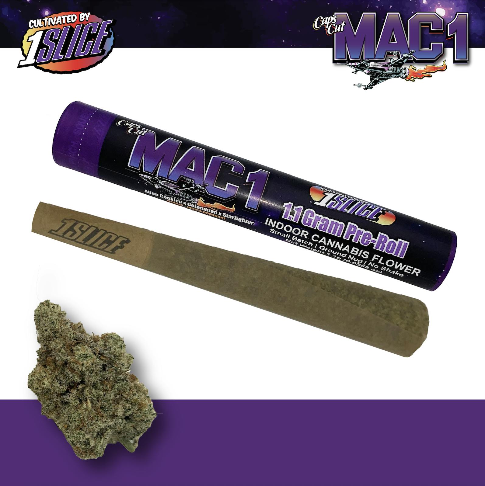 1Slice | 1.1g Pre-Roll | Mac1