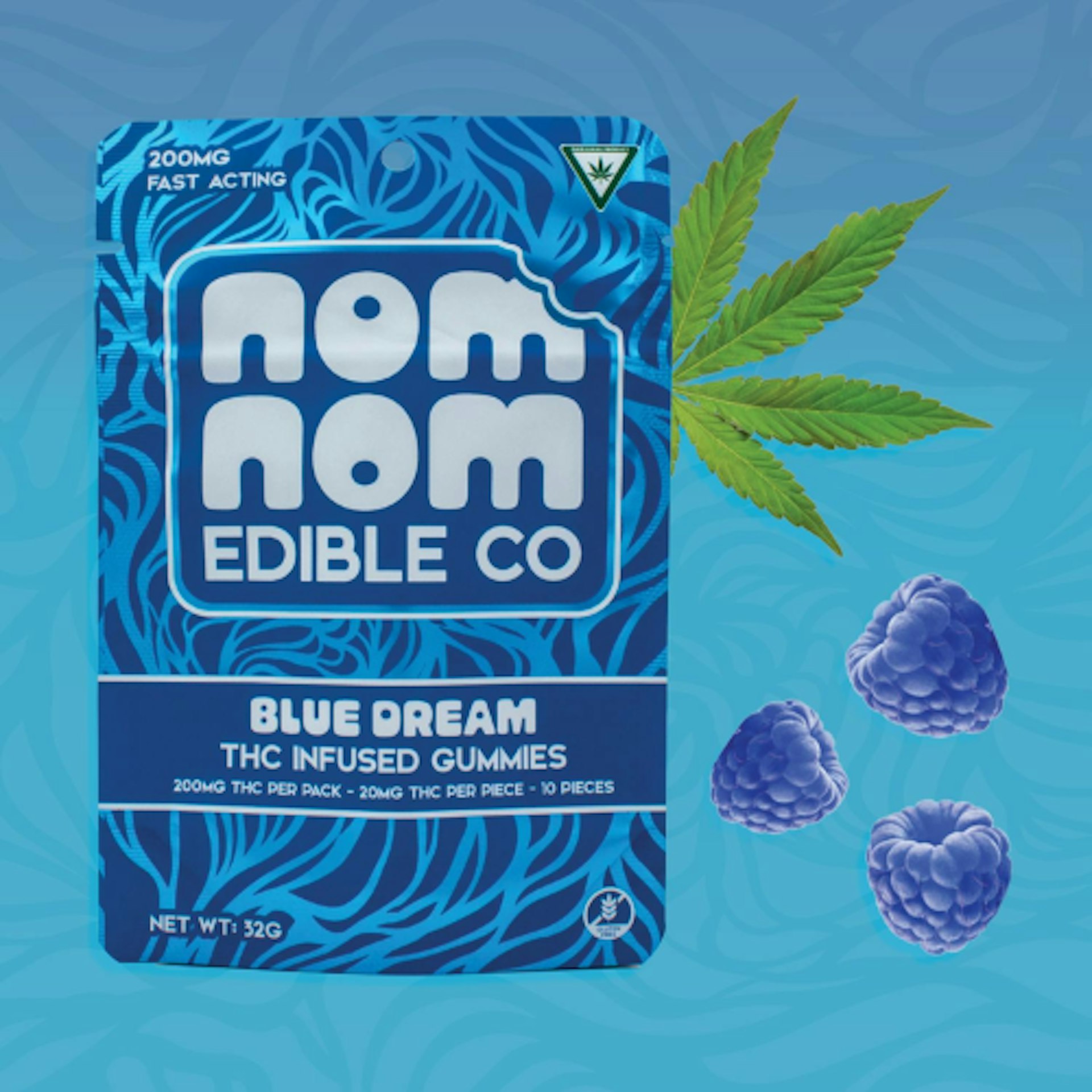 Nom Nom - Blue Dream 200mg Gummies