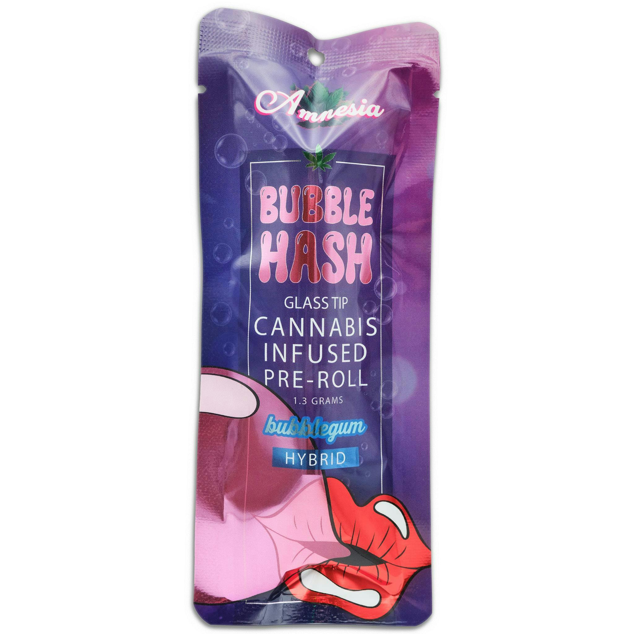 Product: AMNESIA | BUBBLE GUM | INFUSED PRE-ROLL (GLASS TIP) | 1.3G | HYBRID