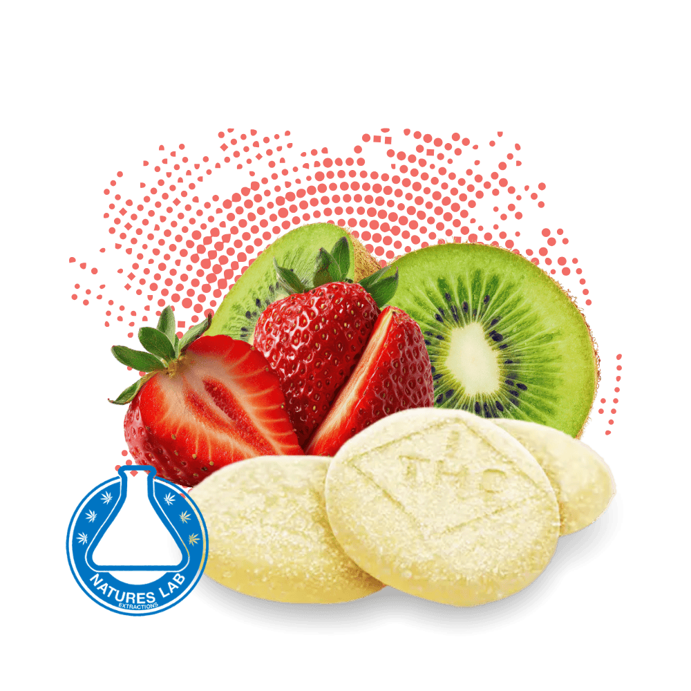 Sour Kiwi Strawberry - Rosin C-Bite - 100mg - 10ct, Natures Lab